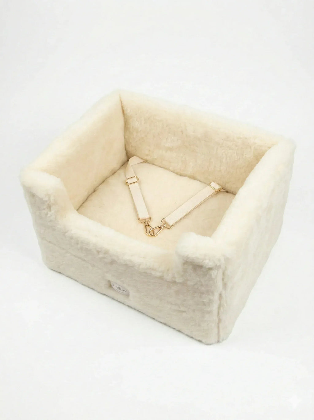 Natural Wool Dog Carrier - Beige