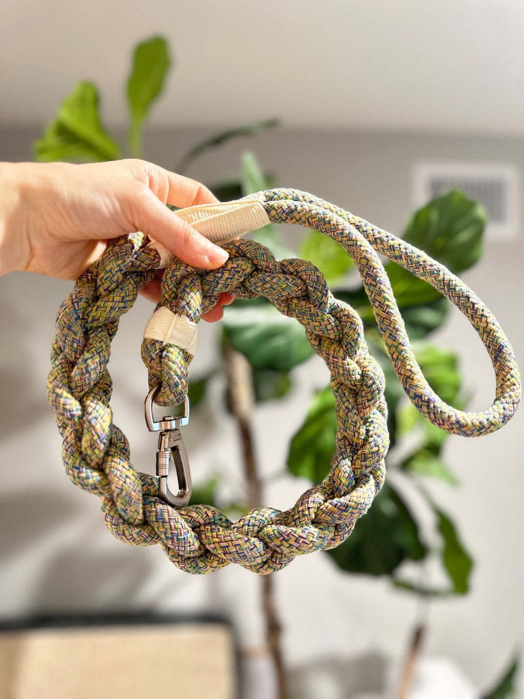 New: Handcrafted Olive Dog Leash | Sustainable | Stylish