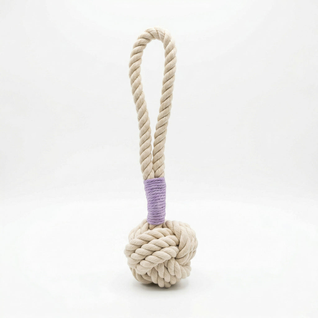 Natural White Tug Rope Toy | Handcrafted
