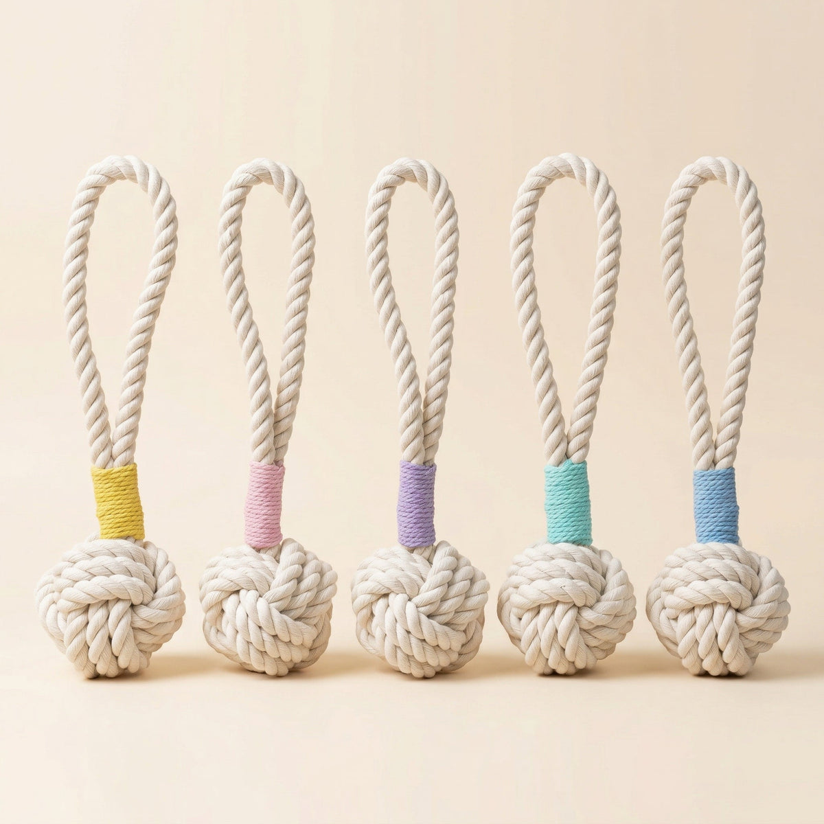 Natural White Tug Rope Toy | Handcrafted