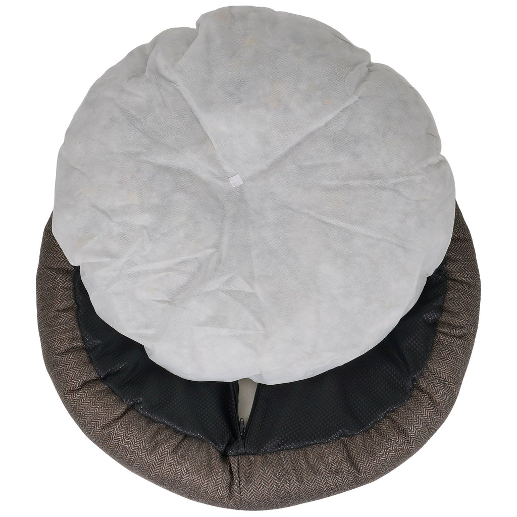 THE LINCOLN | LUXURY TWEED CALMING DONUT DOG BED
