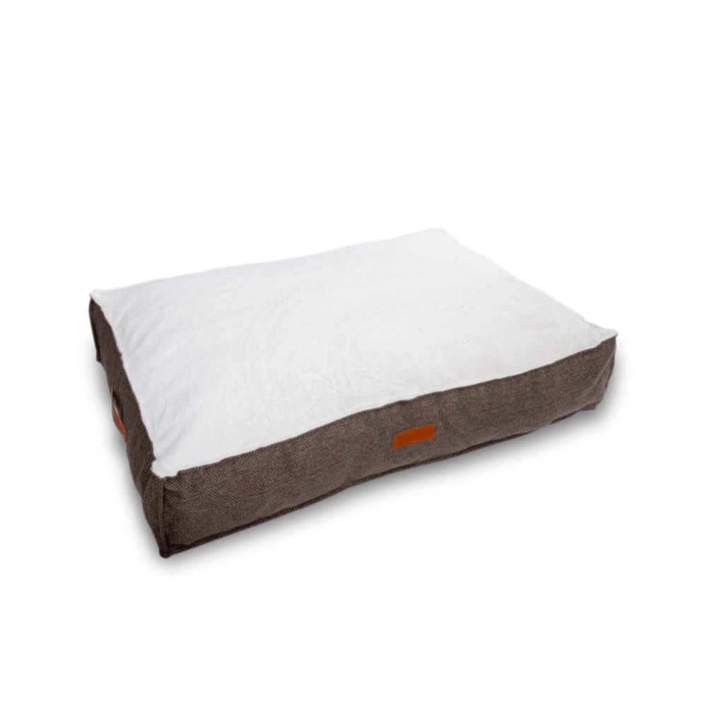 THE LINCOLN | LUXURY TWEED FLAT PILLOW DOG BED