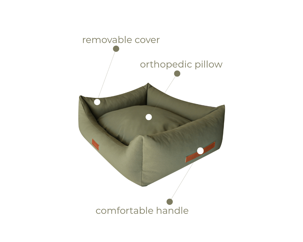 THE HENLEY | LUXURY ORTHOPAEDIC WATERPROOF BOLSTER DOG BED